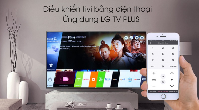Smart Tivi LG 4K 65 inch 65UM7400PTA - Tiện lợi khi điều khiển tivi bằng điện thoại qua LG TV Plus 